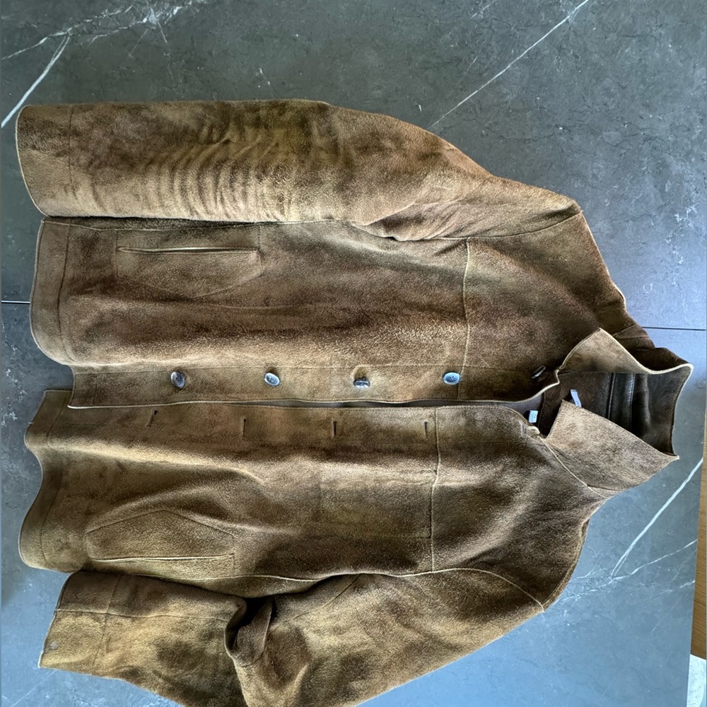 John Varvatos suede leather jacket 100% lambskin leather